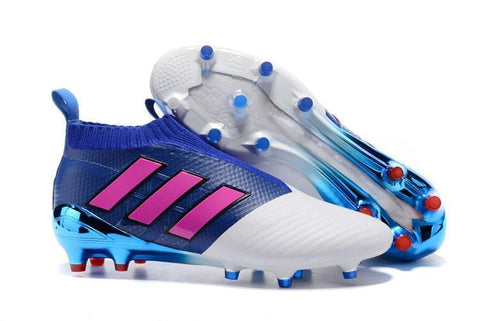 Image of Adidas Ace 17+ Purecontrol FG Soccer Cleats Blue White Pink - KicksNatics