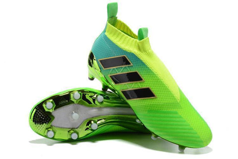 Image of Adidas Ace 17+ Purecontrol FG Soccer Cleats Solar Green - KicksNatics