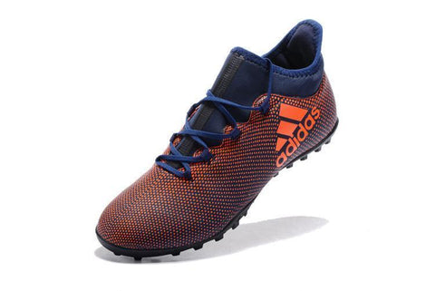 Image of Adidas X Tango 17.3 Turf Soccer Cleats Purple Crimson Deep Blue - KicksNatics