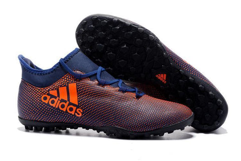 Image of Adidas X Tango 17.3 Turf Soccer Cleats Purple Crimson Deep Blue - KicksNatics