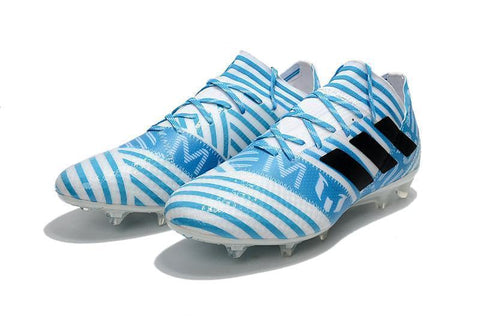 Image of Adidas Nemeziz Messi 17+ 360 Agility FG Soccer Shoes Energy Blue White - KicksNatics