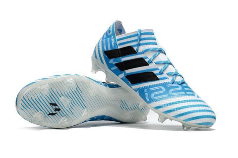 Image of Adidas Nemeziz Messi 17+ 360 Agility FG Soccer Shoes Energy Blue White - KicksNatics