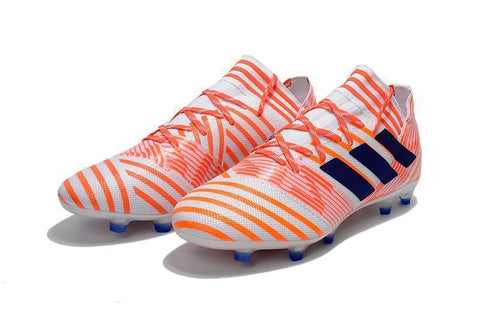 Image of Adidas Nemeziz Messi 17+ 360 Agility FG Soccer Boots White Orange Blue - KicksNatics