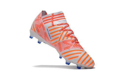 Image of Adidas Nemeziz Messi 17+ 360 Agility FG Soccer Boots White Orange Blue - KicksNatics