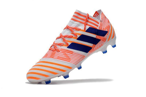 Image of Adidas Nemeziz Messi 17+ 360 Agility FG Soccer Boots White Orange Blue - KicksNatics