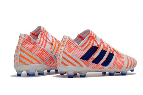 Image of Adidas Nemeziz Messi 17+ 360 Agility FG Soccer Boots White Orange Blue - KicksNatics