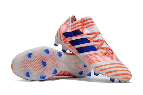 Image of Adidas Nemeziz Messi 17+ 360 Agility FG Soccer Boots White Orange Blue - KicksNatics