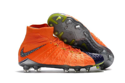 Image of Nike Hypervenom Phantom III DF FG Soccer Cleats Orange Blue Chrome - KicksNatics