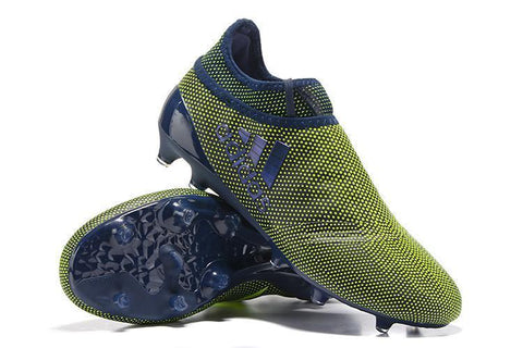 Image of Adidas X 17+ Purechaos FG Soccer Cleats Legend Ink Solar Yellow - KicksNatics