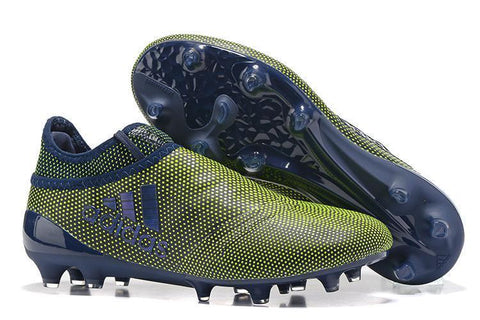 Image of Adidas X 17+ Purechaos FG Soccer Cleats Legend Ink Solar Yellow - KicksNatics