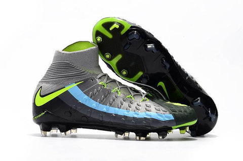 Image of Nike Hypervenom Phantom III DF FG Soccer Cleats Black Volt Dark Grey - KicksNatics