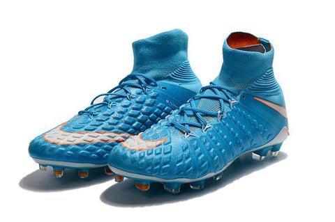 Image of Nike Hypervenom Phantom III DF FG Soccer Cleats Total Blue White - KicksNatics