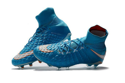 Image of Nike Hypervenom Phantom III DF FG Soccer Cleats Total Blue White - KicksNatics