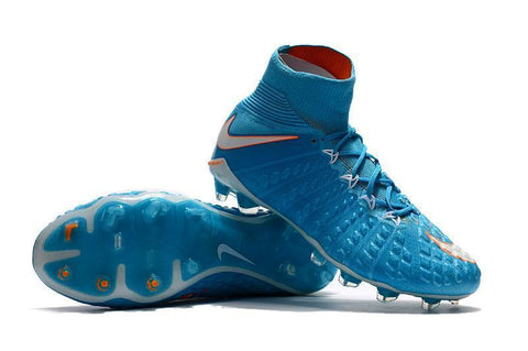 Image of Nike Hypervenom Phantom III DF FG Soccer Cleats Total Blue White - KicksNatics