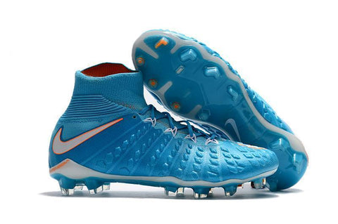 Image of Nike Hypervenom Phantom III DF FG Soccer Cleats Total Blue White - KicksNatics