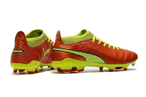 Image of PUMA ONE 17.1 FG Soccer Cleats Orange Volt Black Brown