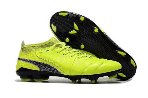 Image of PUMA ONE 17.1 FG Soccer Cleats Electric Green Black