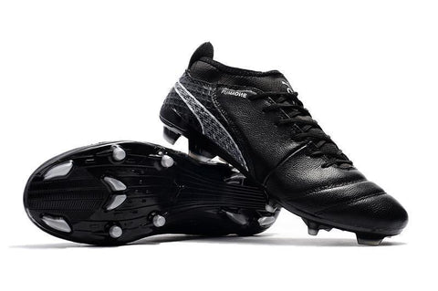 Image of PUMA ONE 17.1 FG Soccer Cleats Black Volt Silver