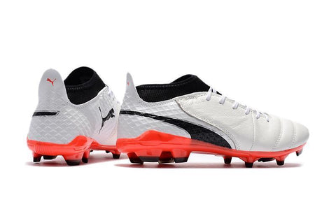 Image of PUMA ONE 17.1 FG Soccer Cleats White Black Red