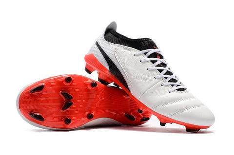 Image of PUMA ONE 17.1 FG Soccer Cleats White Black Red