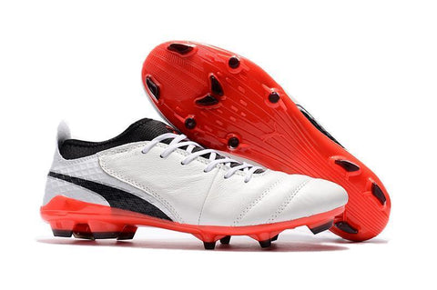 Image of PUMA ONE 17.1 FG Soccer Cleats White Black Red