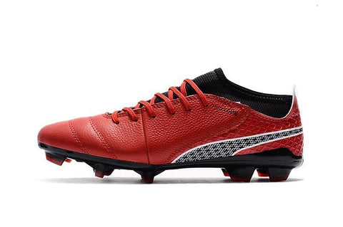 Image of PUMA ONE 17.1 FG Soccer Cleats Total Red Black Silver