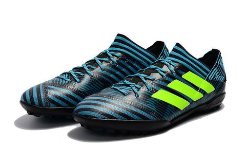 Image of Adidas Nemeziz Tango 17.3 Turf Soccer Cleats Blue Black Solar Yellow - KicksNatics