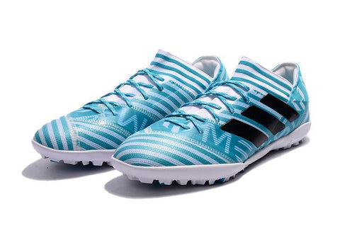 Image of Adidas Nemeziz Tango 17.3 Turf Soccer Cleats White Blue Black - KicksNatics