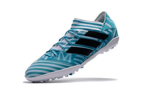 Image of Adidas Nemeziz Tango 17.3 Turf Soccer Cleats White Blue Black - KicksNatics