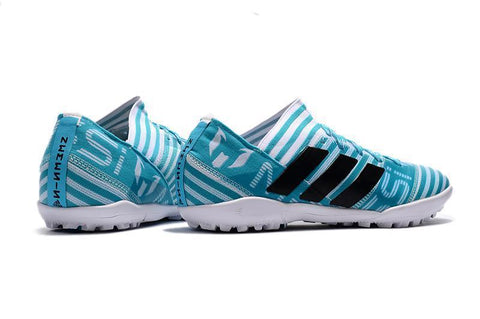 Image of Adidas Nemeziz Tango 17.3 Turf Soccer Cleats White Blue Black - KicksNatics