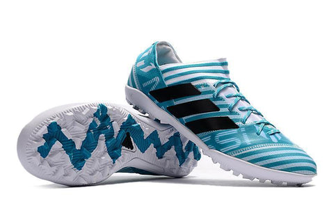 Image of Adidas Nemeziz Tango 17.3 Turf Soccer Cleats White Blue Black - KicksNatics