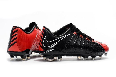 Image of Nike Hypervenom Phantom III FG Soccer Cleats Black Red - KicksNatics