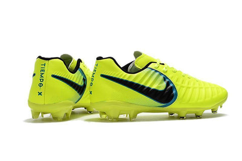 Image of Nike Tiempo Legend VII FG Soccer Cleats Fluorescent Green Black - KicksNatics