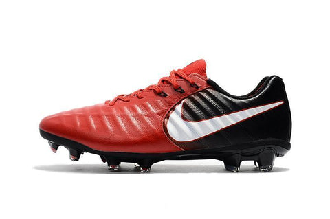 Image of Nike Tiempo Legend VII FG Soccer Cleats Red Black - KicksNatics
