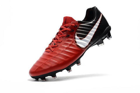 Image of Nike Tiempo Legend VII FG Soccer Cleats Red Black - KicksNatics