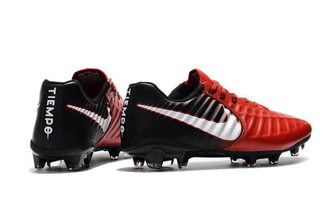 Image of Nike Tiempo Legend VII FG Soccer Cleats Red Black - KicksNatics