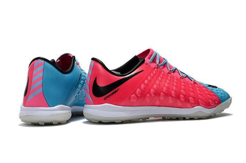 Image of Nike Hypervenom Phantom III Turf Soccer Cleats Pink Blue Black - KicksNatics