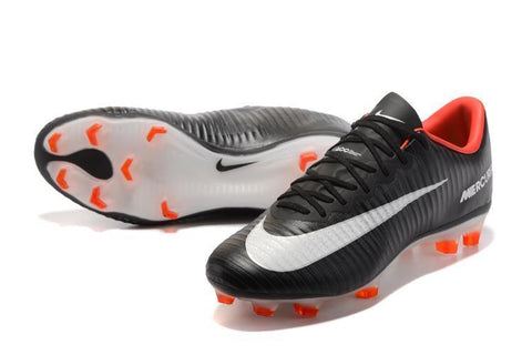 Image of Nike Mercurial Vapor XI FG Soccer Cleats Black White Red - KicksNatics