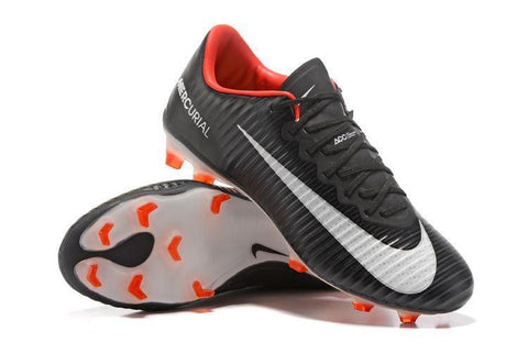 Image of Nike Mercurial Vapor XI FG Soccer Cleats Black White Red - KicksNatics