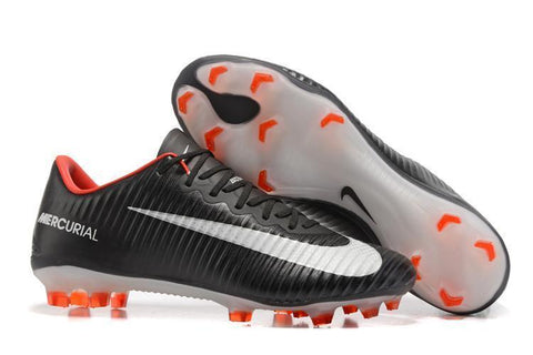 Image of Nike Mercurial Vapor XI FG Soccer Cleats Black White Red - KicksNatics