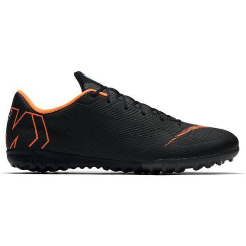 Image of Nike Mercurial VaporX XII Academy Turf Soccer Cleats Black Orange - KicksNatics