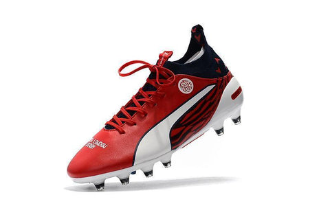 Image of PUMA evoTOUCH Pro FG Soccer Cleats Red White Blue Black