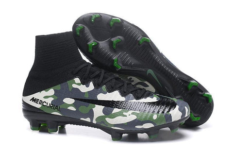 Image of Nike Mercurial Superfly V FG Soccer Cleats Military Camouflage Green - KicksNatics