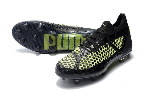 Image of PUMA Future 18.1 Netfit FG Soccer Cleats Black Green