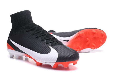 Image of Nike Mercurial Superfly V FG Soccer Cleats Black Orange White - KicksNatics