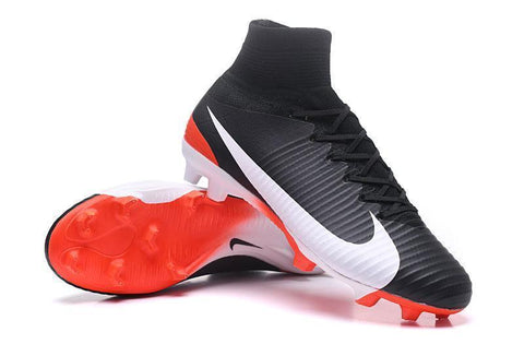 Image of Nike Mercurial Superfly V FG Soccer Cleats Black Orange White - KicksNatics