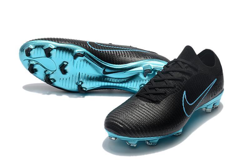 Interpretación lechuga pedir Nike Mercurial Vapor Flyknit Ultra FG Soccer Cleats Black Blue – kicksnatics