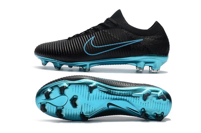 Playa riega la flor Espectador Nike Mercurial Vapor Flyknit Ultra FG Soccer Cleats Black Blue – kicksnatics
