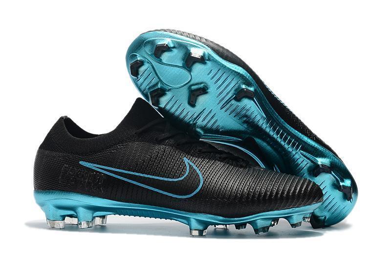 Nike mercurial vapor flyknit ultra fg soccer cleats black blue Clearance