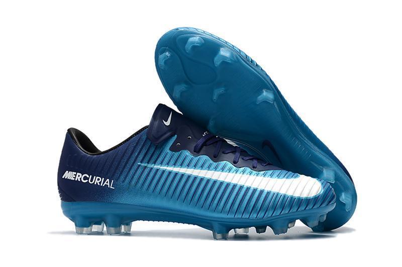 Nike Mercurial Vapor XI FG Soccer Cleats Ice Blue White Black – kicksnatics
